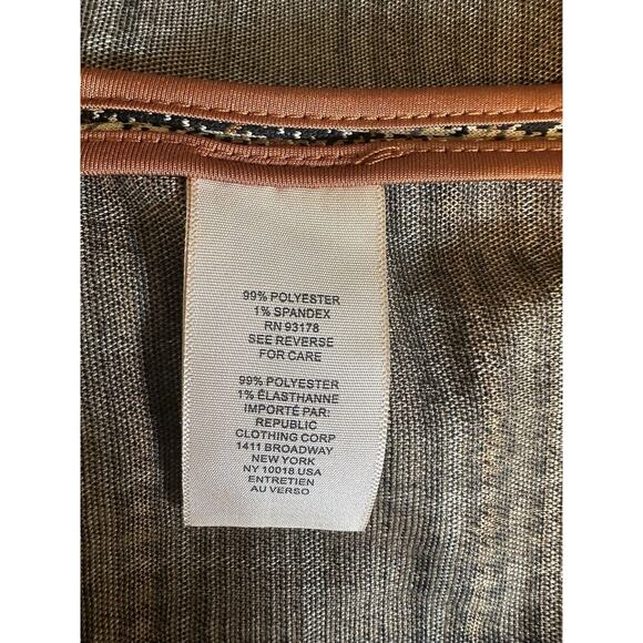 Philosophy Brown Houndstooth Women’s Long Blazer Jacket Size Small Petite - Picture 8 of 9